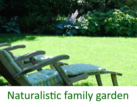 Naturalistic family garden in Hampstead